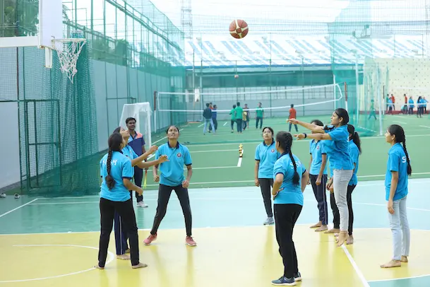 Smt. Pushpa Shamanur Mahalingappa CBSE School Basketball Court Smt. Pushpa Shamanur Mahalingappa CBSE School Basketball Court