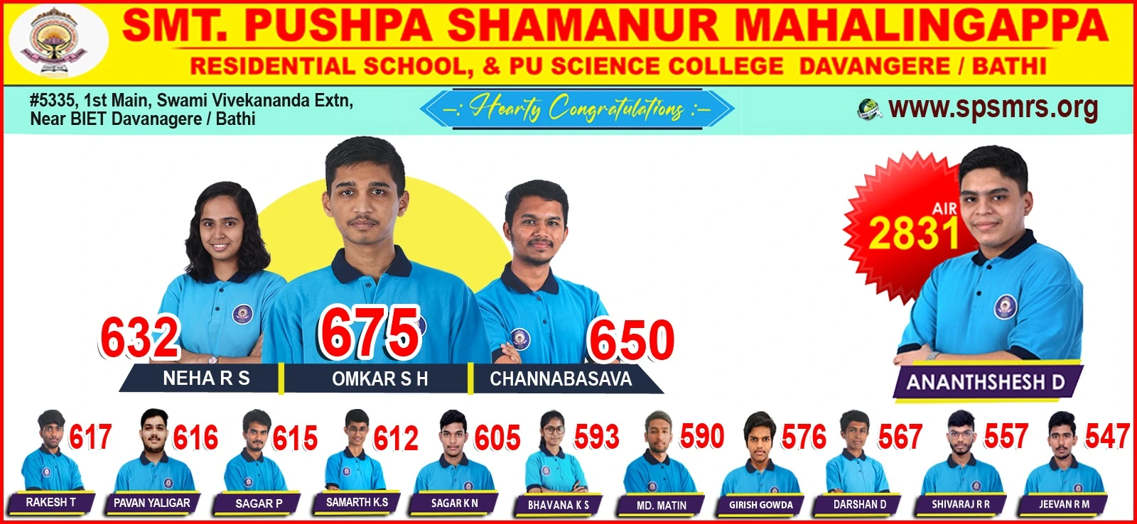 Smt. Pushpa Shamanur Mahalingappa Top Performers Smt. Pushpa Shamanur Mahalingappa Top Performers